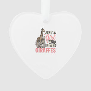 Giraffenliebhaber Mädchen Vintage Sticherei Shirt  Ornament