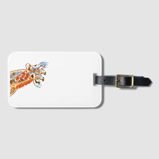 Giraffenmarke Gepäckanhänger (Vorderseite (Horizontal))