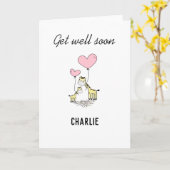 Giraffenmaske niedlich wird bald gesund karte (Gelbe Blume)