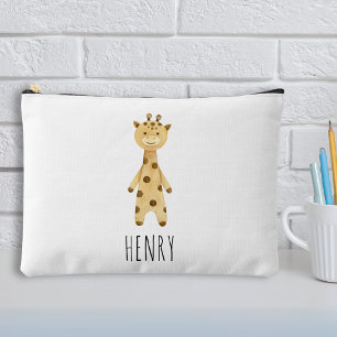 Giraffenmonogramm, niedliche Kinder Zubehörtasche