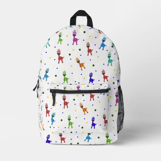 Giraffenmuster Bedruckter Rucksack (Vorderseite)