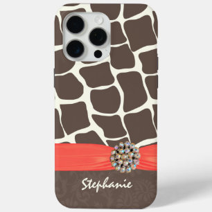 Giraffenmuster-Druckband und Rhinestone Case-Mate iPhone Hülle