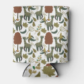 Giraffenmuster | farbiges Blumenmuster Dosenkühler (Vorderseite)