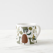 Giraffenmuster | farbiges Blumenmuster Espressotasse (Vorderseite Rechts)
