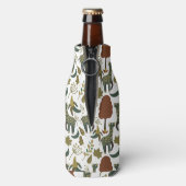 Giraffenmuster | farbiges Blumenmuster Flaschenkühler (Flasche Rückseite)