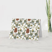 Giraffenmuster | farbiges Blumenmuster Karte (Rückseite)