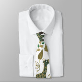 Giraffenmuster | farbiges Blumenmuster Krawatte (Gebunden)