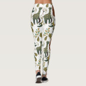 Giraffenmuster | farbiges Blumenmuster Leggings (Rückseite)