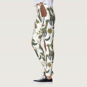 Giraffenmuster | farbiges Blumenmuster Leggings (Links)