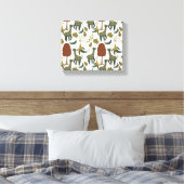 Giraffenmuster | farbiges Blumenmuster Leinwanddruck (Insitu (Schlafzimmer))