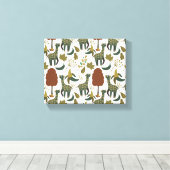 Giraffenmuster | farbiges Blumenmuster Leinwanddruck (Insitu (Holzboden))