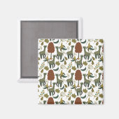 Giraffenmuster | farbiges Blumenmuster Magnet (Vorderseite/Rückseite)