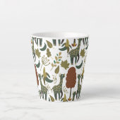 Giraffenmuster | farbiges Blumenmuster Milchtasse (Vorderseite)