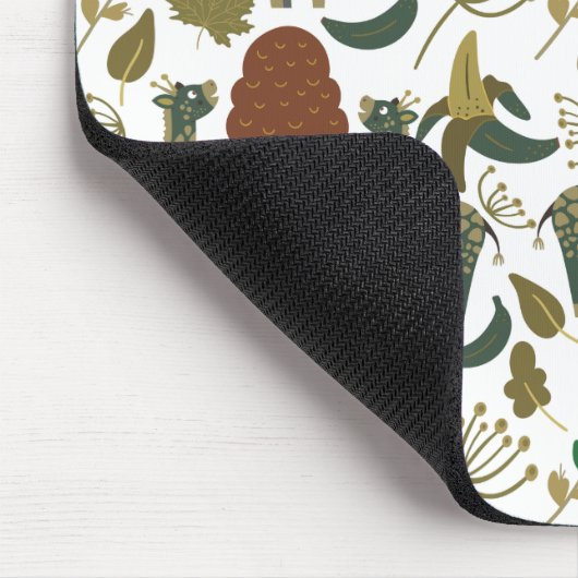 Giraffenmuster | farbiges Blumenmuster Mousepad (Ecke)