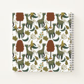 Giraffenmuster | farbiges Blumenmuster Notizblock (Rückseite)