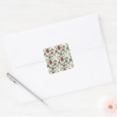 Giraffenmuster | farbiges Blumenmuster Quadratischer Aufkleber (Umschlag)