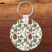 Giraffenmuster | farbiges Blumenmuster Schlüsselanhänger (Vorderseite)