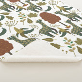 Giraffenmuster | farbiges Blumenmuster Sherpadecke (3/4)