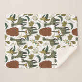 Giraffenmuster | farbiges Blumenmuster Sherpadecke (Vorderseite (Horizontal))