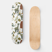 Giraffenmuster | farbiges Blumenmuster Skateboard (Vorderseite)