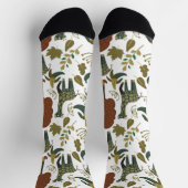 Giraffenmuster | farbiges Blumenmuster Socken (Oben)