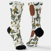 Giraffenmuster | farbiges Blumenmuster Socken (Gewinkelt)
