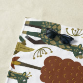 Giraffenmuster | farbiges Blumenmuster Strandtuch (Beispiel)