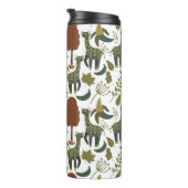 Giraffenmuster | farbiges Blumenmuster Thermosbecher (Nach rechts gedreht)
