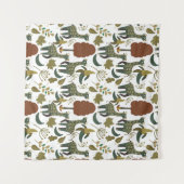 Giraffenmuster | farbiges Blumenmuster Wandteppich (Vorderseite (Horizontal))