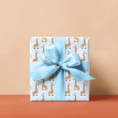Giraffenmuster für Kinder | Light Blue Geschenkpapier
