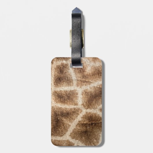 Giraffenmuster Gepäckanhänger (Rückseite vertikal)