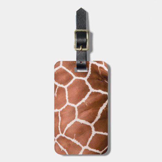 Giraffenmuster Gepäckanhänger (Vorderseite vertikal)