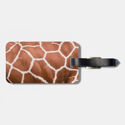 Giraffenmuster Gepäckanhänger (Rückseite horizontal)
