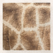 Giraffenmuster Glasuntersetzer (Vorderseite)
