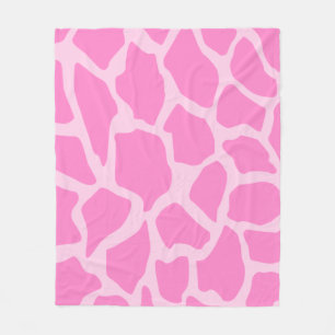 Giraffenmuster in Rosa Fleecedecke