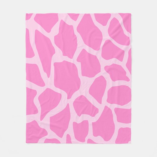 Giraffenmuster in Rosa Fleecedecke (Vorderseite)