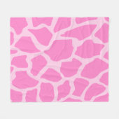 Giraffenmuster in Rosa Fleecedecke (Vorderseite (Horizontal))