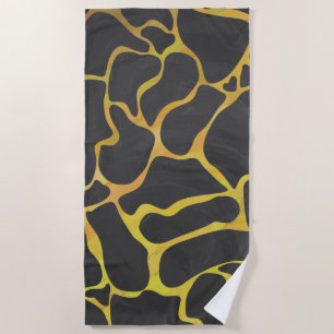 Giraffenmuster mit schwarz-gelb strandtuch