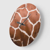 Giraffenmuster mit Zahlen Große Wanduhr (Winkel)