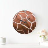 Giraffenmuster mit Zahlen Große Wanduhr (Zuhause)