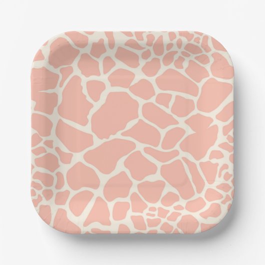 Giraffenmuster Pappteller (Vorderseite)
