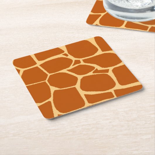 Giraffenmuster Rechteckiger Pappuntersetzer (angewinkelt)
