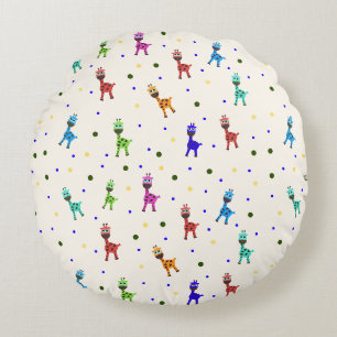 Giraffenmuster Rundes Kissen