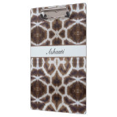 Giraffenmuster Safari-Stil anpassbar Klemmbrett (Links)