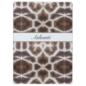 Giraffenmuster Safari-Stil anpassbar Klemmbrett (Rückseite)