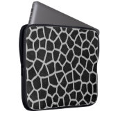 Giraffenmuster Schwarz-Weiß Laptopschutzhülle (Vorne Rechts)