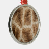 Giraffenmuster Silbernes Ornament (Rechts)
