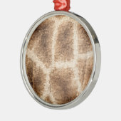 Giraffenmuster Silbernes Ornament (Links)