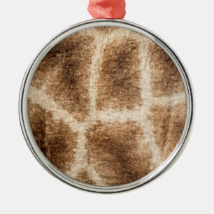 Giraffenmuster Silbernes Ornament