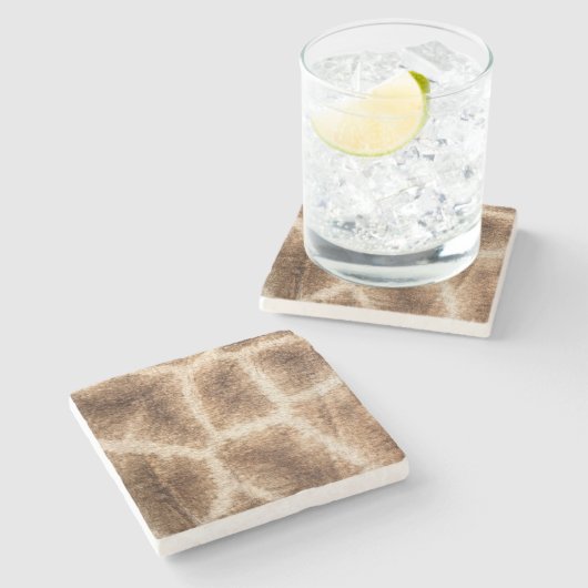 Giraffenmuster Steinuntersetzer (Seitenansicht)